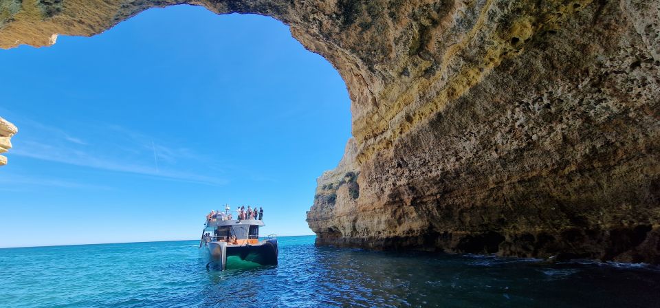 1 albufeira coastline and benagil caves tour by catamaran Albufeira: Coastline and Benagil Caves Tour by Catamaran