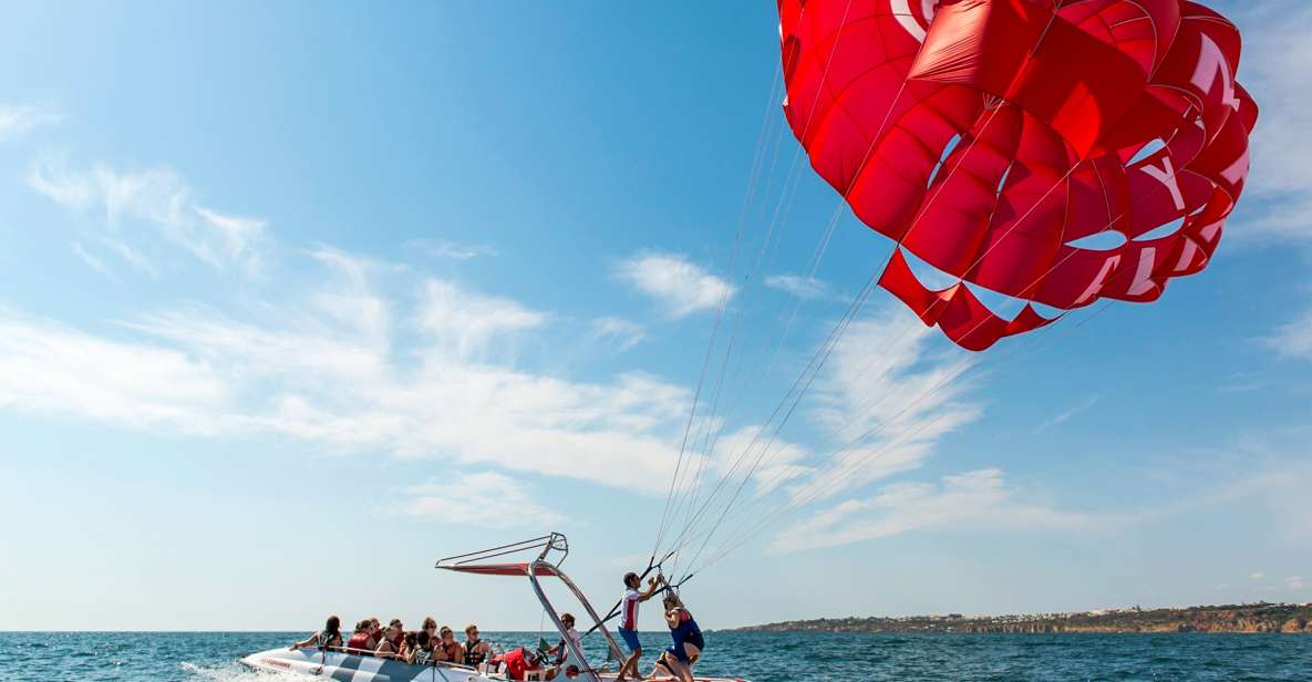 1 albufeira single double or triple parasailing tour Albufeira: Single, Double or Triple Parasailing Tour