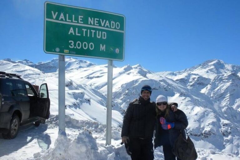 Andes Half-Day Private Tour With Wine and Cheese Tasting