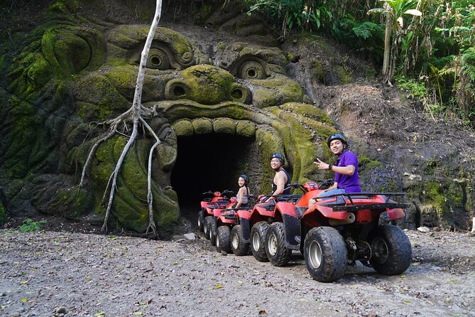1 bali quad bike through gorilla cave monkey forest and waterfall Bali Quad Bike Through Gorilla Cave - Monkey Forest and Waterfall