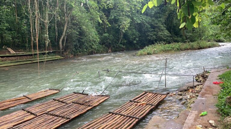 Bamboo Rafting With Limestone Massage and Shopping