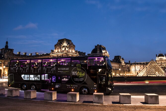 1 bus touched champs elysees paris by night glass of champagne Bus Touched Champs-Elysées PARIS BY NIGHT Glass of Champagne