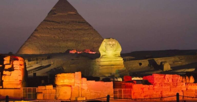 Cairo: Pyramids of Giza Sound & Light Show With City Tour