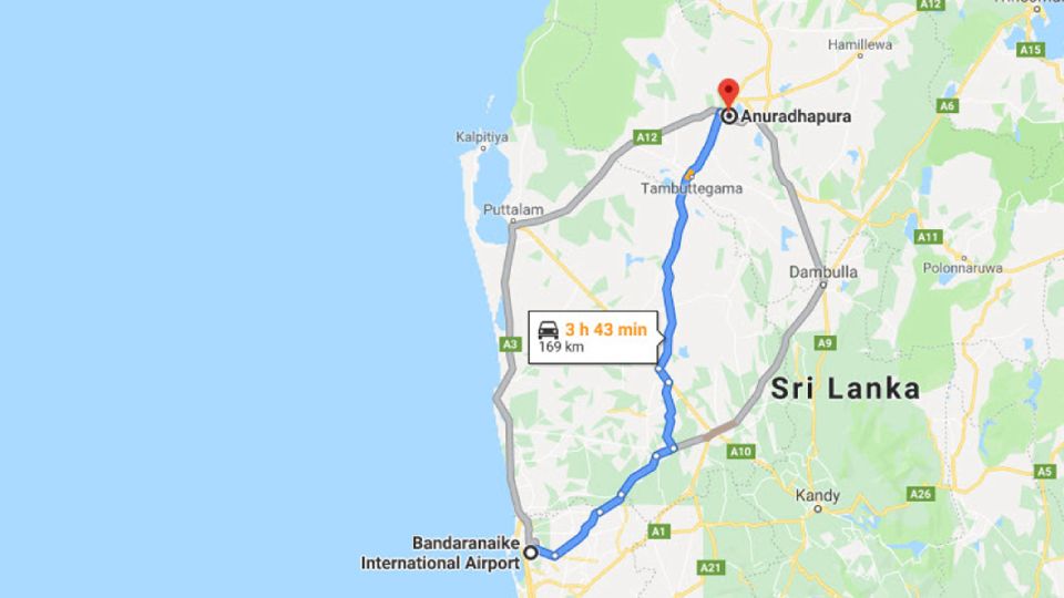 1 colombo cmb airport to anuradhapura city private transfer Colombo: CMB Airport to Anuradhapura City Private Transfer