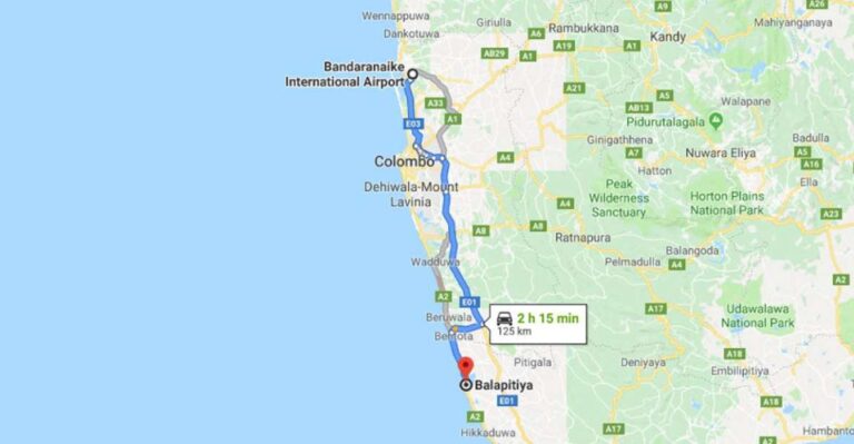 Colombo: CMB Airport to Balapitiya City Private Transfer