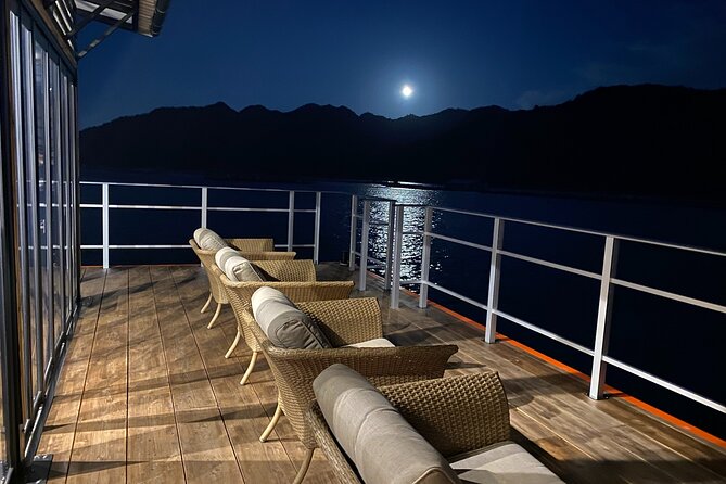 1 dinner cruise on hanaikada raft type boat with scenic view of miyajima Dinner Cruise on HANAIKADA (Raft-Type Boat) With Scenic View of Miyajima