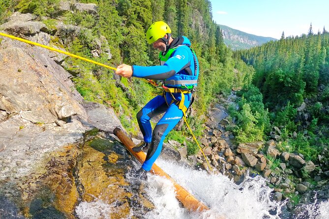 Extreme Canyoning With Waterfall Rappelling Near Geilo in Norway