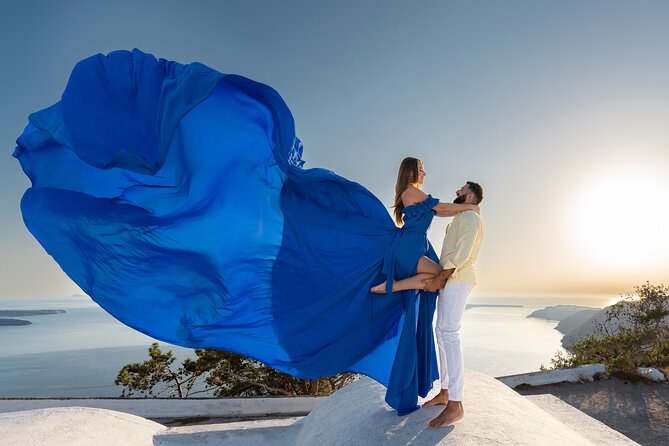 Flying Dress Photoshoot in Santorini: Happy Birthday Package