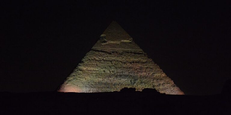 From Cairo: Giza Pyramids Tour With Light Show and Transfer