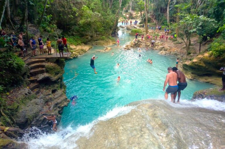 From Falmouth: Waterfalls, Blue Hole and River Tubing Tour
