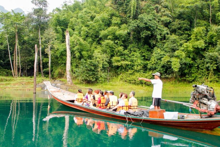 From Khao Lak: Full-Day Cheow Lan Lake With Cave Tour