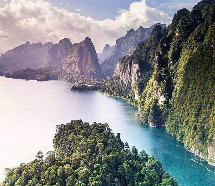 From Khao Lak: Khao Sok Lake, Bamboo Rafting and Cave Tour