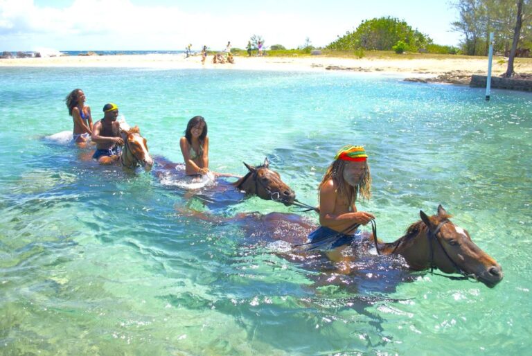 From Montego Bay: Irie Blue Hole, Horseback Ride & Swim Tour