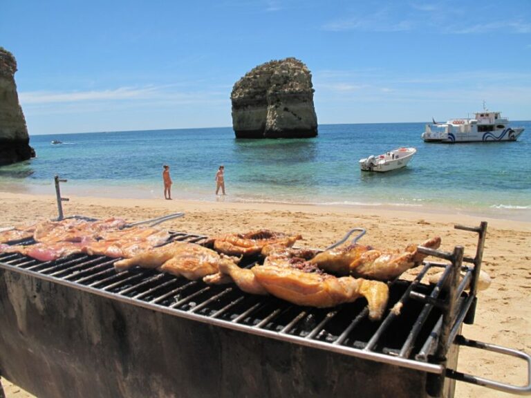 From Portimão: Catamaran Cruise to Benagil Caves With BBQ