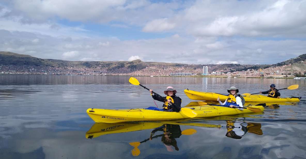 1 from puno half day kayak on uros floating islands From Puno: Half-Day Kayak on Uros Floating Islands