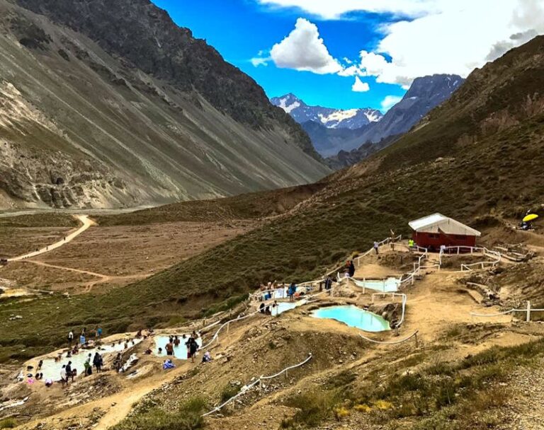 From Santiago: Maipo Canyon Volcano and Hot Spring Tour