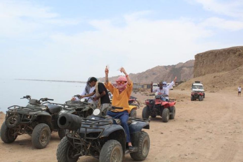 1 from sharm red canyon dahab atv camel snorkeling tour From Sharm: Red Canyon, Dahab, ATV, Camel & Snorkeling Tour