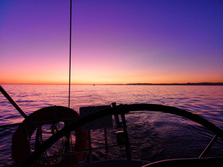 From Vilamoura: Sunset Tour on a Luxury Sailing Yacht