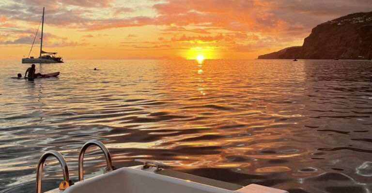 Funchal: Private Sunset Boat Trip With Snorkeling and Paddle