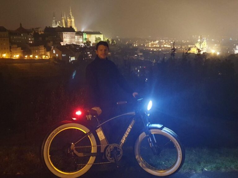 Gorgeous Prague Night Retro E-Bike Tour ( Live Guided )