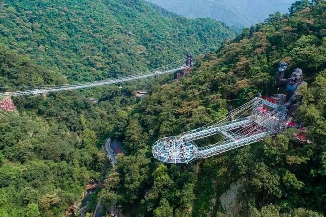 Gulong Gorge Skywalk Glass Bridge and Amusement Park Private Tour