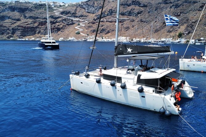 Half Day Premium Catamaran Cruise in Santorini Including Oia