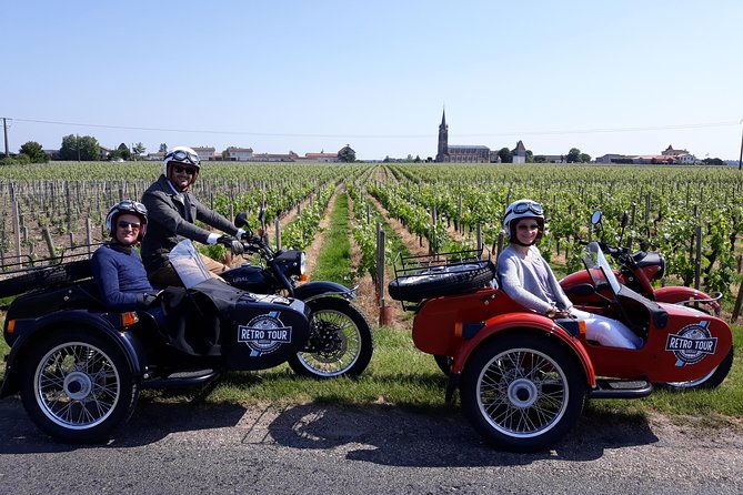 1 half day private tour in saint emilion in a sidecar Half-Day Private Tour in Saint-Emilion in a Sidecar