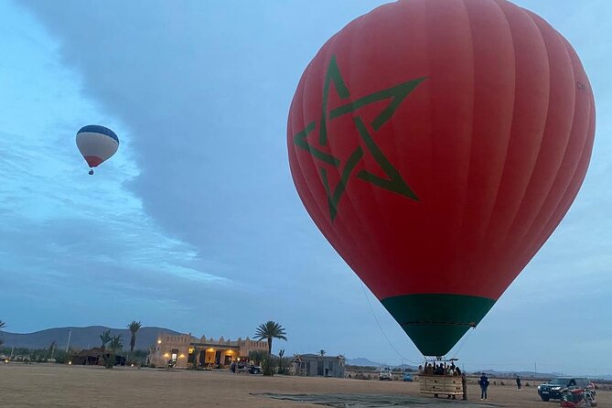 Hot Air Balloon Flight in the Desert of Marrakech in Front of the Atlas