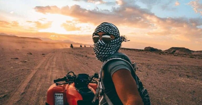 Hurghada: City Tour and Sunset Quad Bike Desert Safari