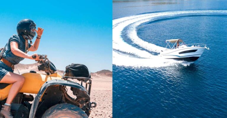 Hurghada: Morning ATV Ride and Orange Island SpeedBoat Trip