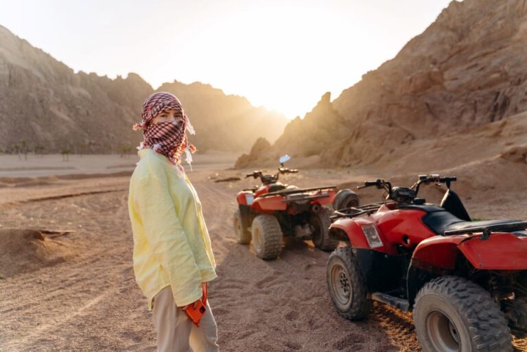 Hurghada: Sunset ATV Quad Tour With Dinner and Show