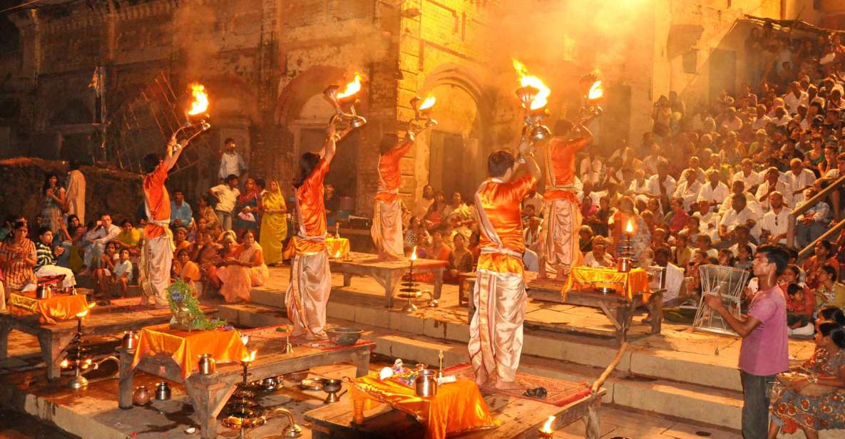 1 india evening ganga aarti with dinner and private transfer India: Evening Ganga Aarti With Dinner and Private Transfer