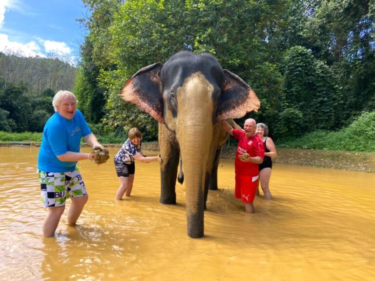 Khao Lak: Khao Sok Private Elephant Daycare & Bamboo Rafting