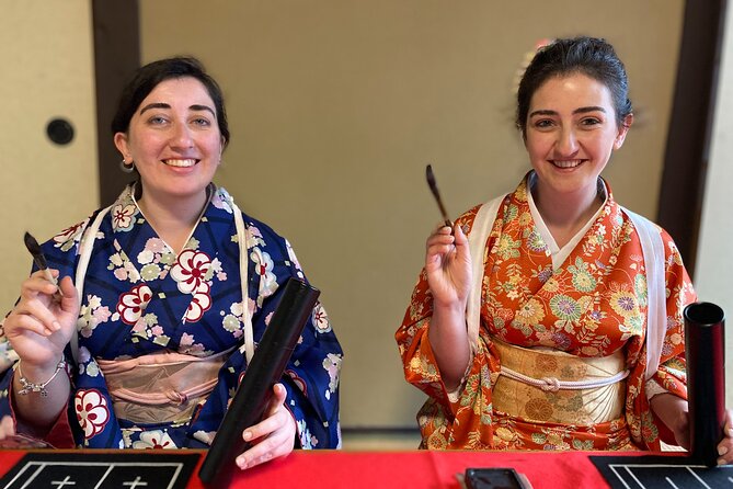 1 kimono and calligraphy experience in miyajima Kimono and Calligraphy Experience in Miyajima