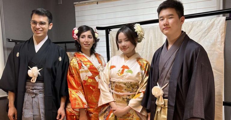 Kimono Experience and Japanese Home-Cooking Lesson Osaka