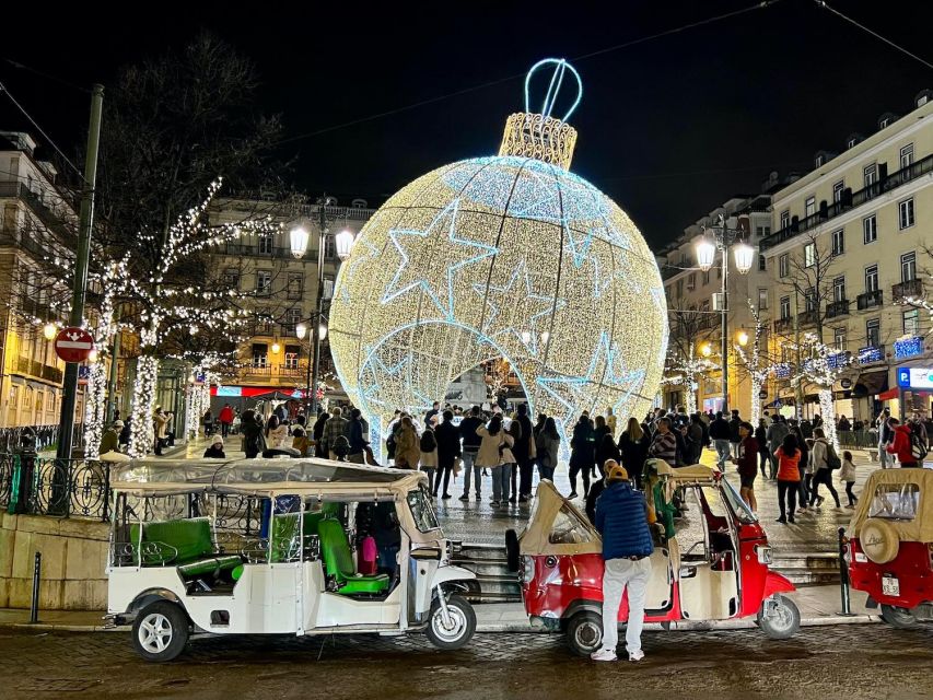 1 lisbon christmas lights tour by tuk tuk Lisbon: Christmas Lights Tour by Tuk Tuk