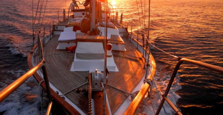 Lisbon: Daylight or Sunset on a Vintage Sailboat