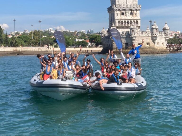 Lisbon: Sunset Speedboat Tour With Complimentary Drink