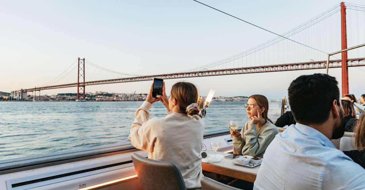 1 lisbon tagus river sunset cruise with welcome drink Lisbon: Tagus River Sunset Cruise With Welcome Drink