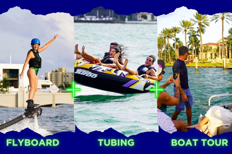 1 miami beach aqua excursion flyboard tubing boat tour Miami Beach: Aqua Excursion - Flyboard Tubing Boat Tour