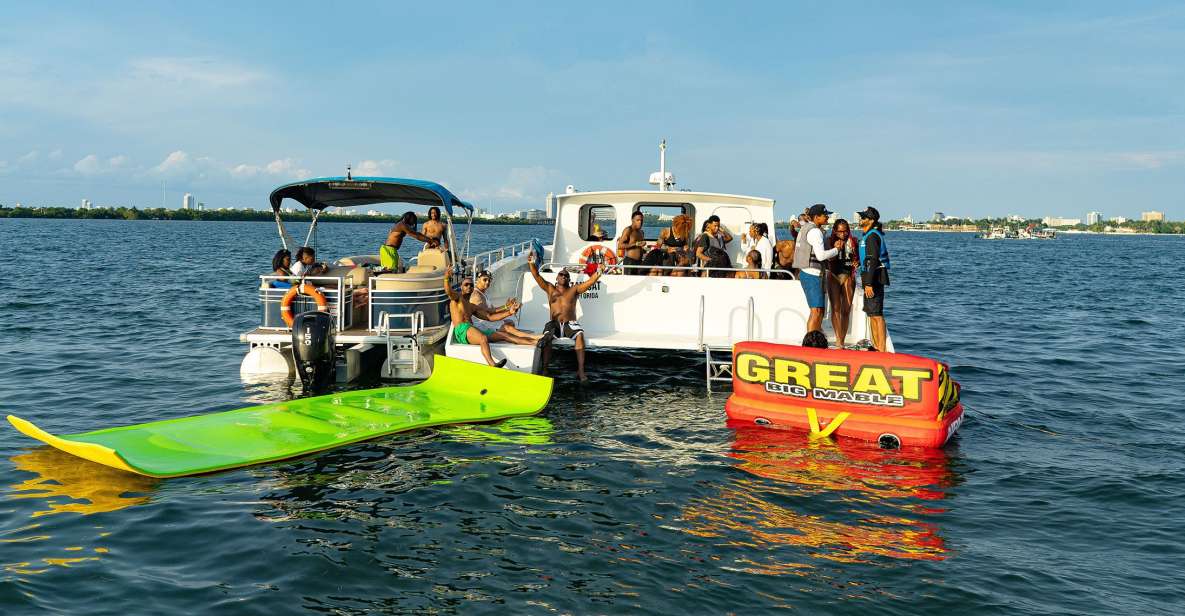 1 miami day boat party with jet skis drinks music tubing Miami: Day Boat Party With Jet Skis, Drinks, Music & Tubing