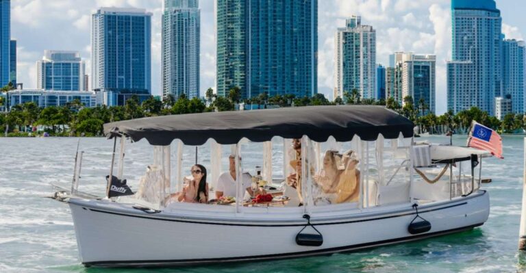 Miami: Luxury E-Boat Cruise With Wine and Charcuterie Board