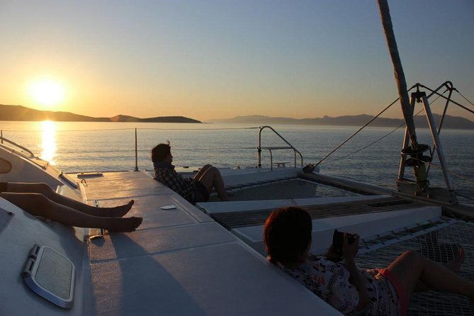 Mykonos Catamaran Private Sunset Cruise, Full Meal & Open-Bar