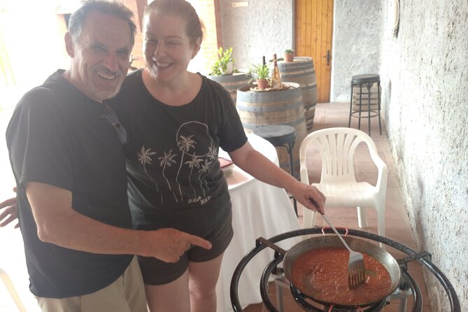 Paella Master-Class, Winery Visit and Bike Ride With Hotel Pickup From Sitges