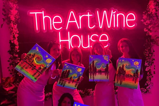 Paint a Neon Fluorescent Picture While Drinking Unlimited Wine