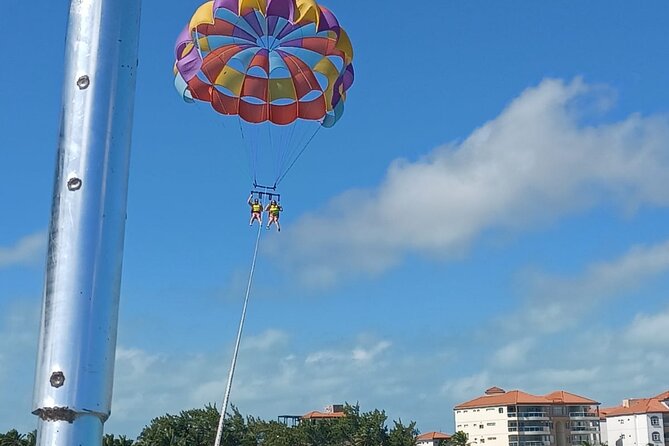 1 parasailing above the caribbean sea Parasailing Above the Caribbean Sea
