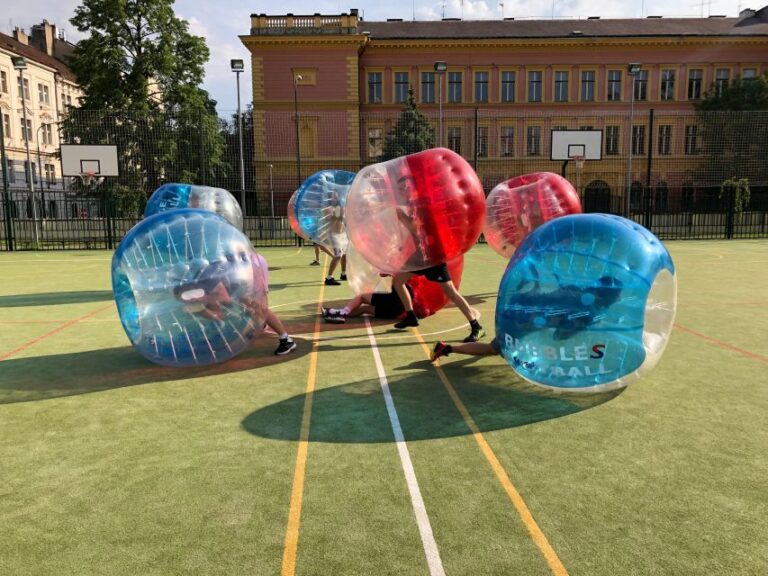 Prague: Bubbles Football in City Centre of Prague