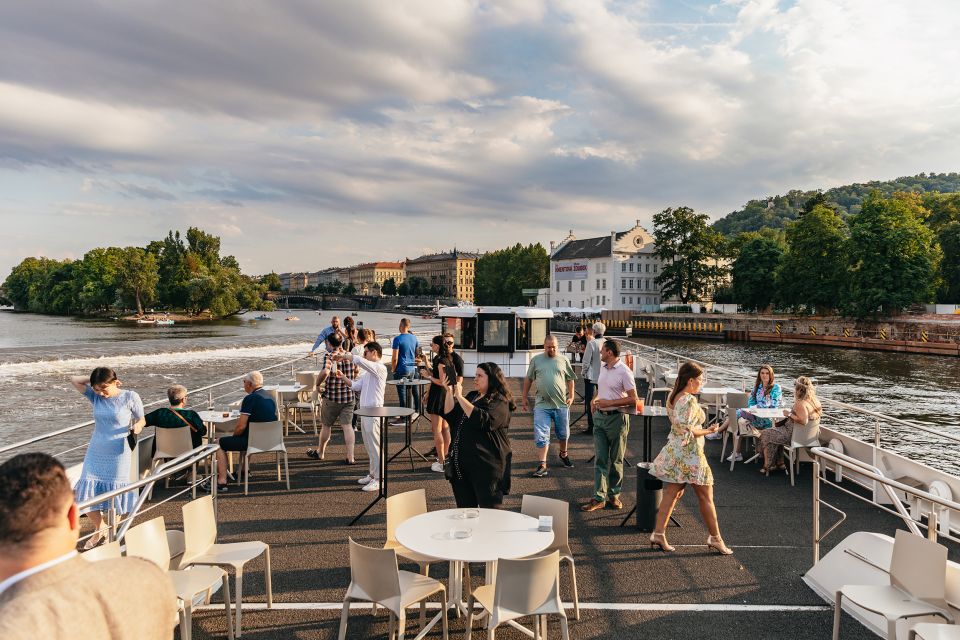 1 prague sightseeing dinner cruise on open top glass boat Prague: Sightseeing Dinner Cruise on Open-Top Glass Boat
