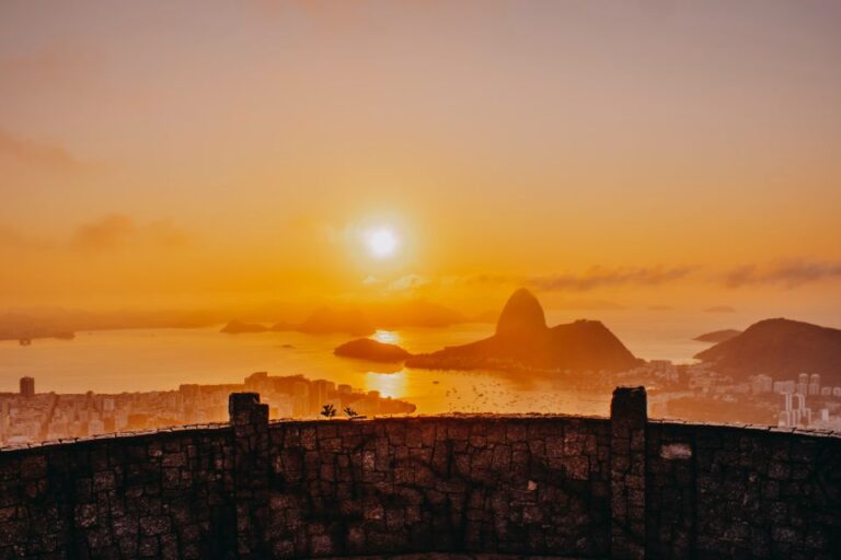 Rio De Janeiro: Dona Marta at Sunrise and Christ Redeemer