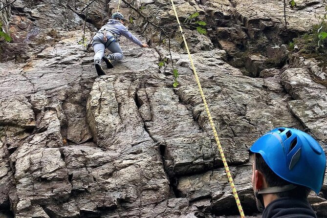 Rock Climbing and Abseiling in the Mountains of Sligo